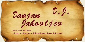 Damjan Jakovljev vizit kartica